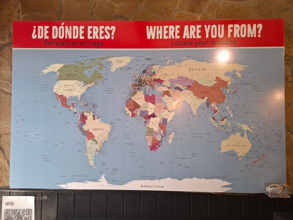 Mapa de visitas no interior de O Galo